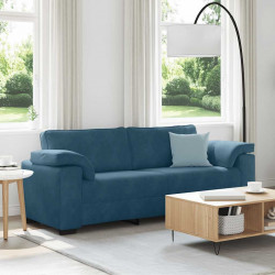 Sofa 3-osobowa, niebieska 220x77x82 cm, aksamit