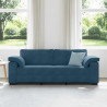 Sofa 3-osobowa, niebieska 220x77x82 cm, aksamit