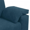 Sofa 3-osobowa, niebieska 220x77x82 cm, aksamit