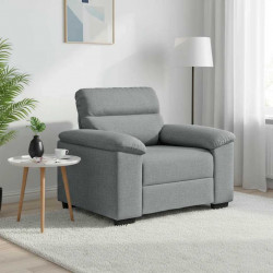 Sofa Fotel Jasnoszary 100x81x84 cm Tkanina