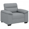 Sofa Fotel Jasnoszary 100x81x84 cm Tkanina