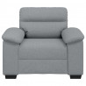 Sofa Fotel Jasnoszary 100x81x84 cm Tkanina