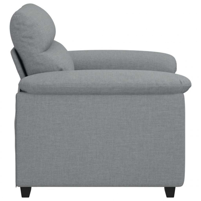 Sofa Fotel Jasnoszary 100x81x84 cm Tkanina