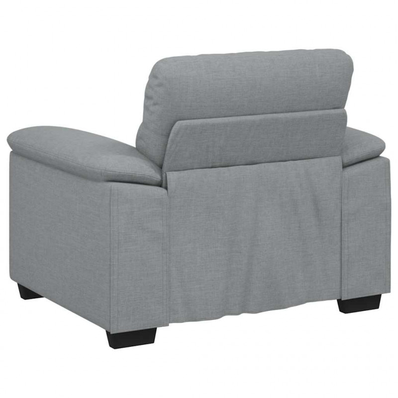 Sofa Fotel Jasnoszary 100x81x84 cm Tkanina