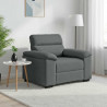 Sofa Fotel Ciemnoszary 100x81x84 cm Tkanina