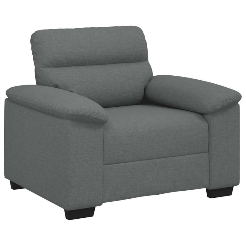 Sofa Fotel Ciemnoszary 100x81x84 cm Tkanina