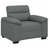 Sofa Fotel Ciemnoszary 100x81x84 cm Tkanina