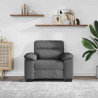 Sofa Fotel Ciemnoszary 100x81x84 cm Tkanina