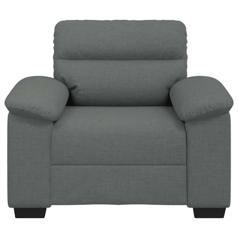 Sofa Fotel Ciemnoszary 100x81x84 cm Tkanina