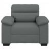 Sofa Fotel Ciemnoszary 100x81x84 cm Tkanina