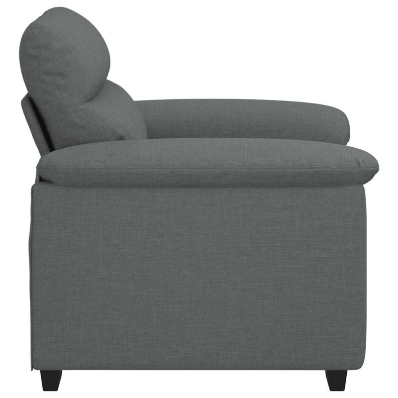 Sofa Fotel Ciemnoszary 100x81x84 cm Tkanina