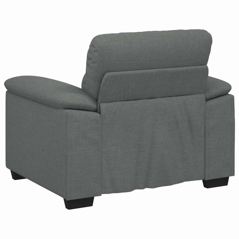 Sofa Fotel Ciemnoszary 100x81x84 cm Tkanina