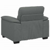 Sofa Fotel Ciemnoszary 100x81x84 cm Tkanina