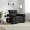 Sofa Fotel Czarny 100x81x84 cm Tkanina
