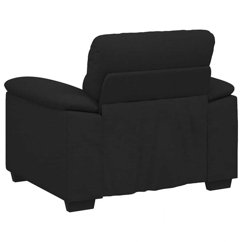 Sofa Fotel Czarny 100x81x84 cm Tkanina
