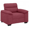 Sofa Fotel Wino Czerwone 100x81x84 cm Tkanina