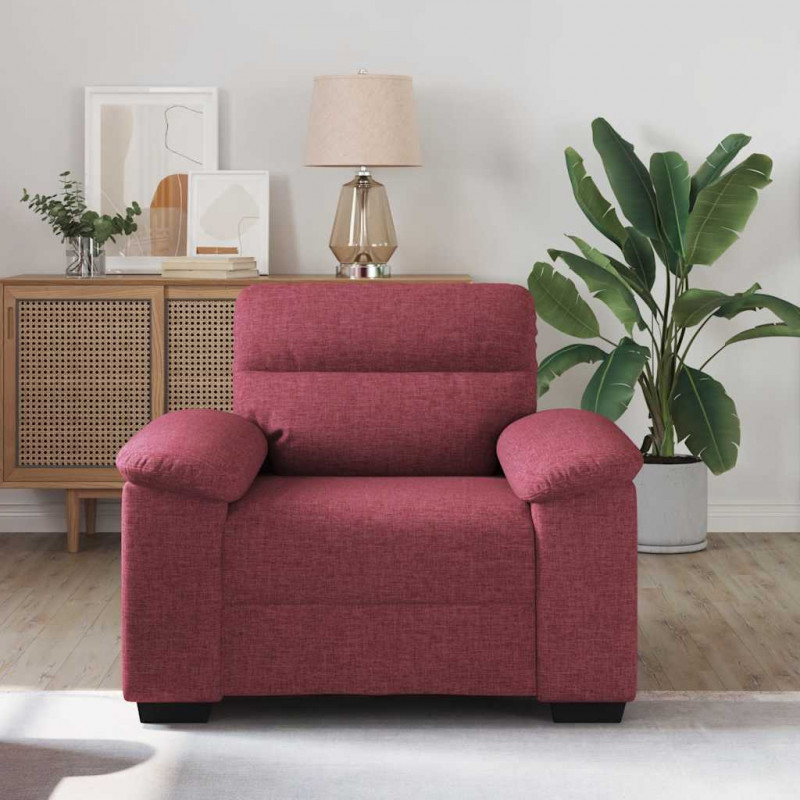 Sofa Fotel Wino Czerwone 100x81x84 cm Tkanina
