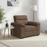 Sofa Fotel Brązowy 100x81x84 cm Tkanina
