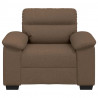 Sofa Fotel Brązowy 100x81x84 cm Tkanina