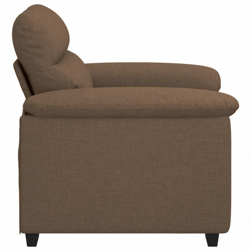 Sofa Fotel Brązowy 100x81x84 cm Tkanina