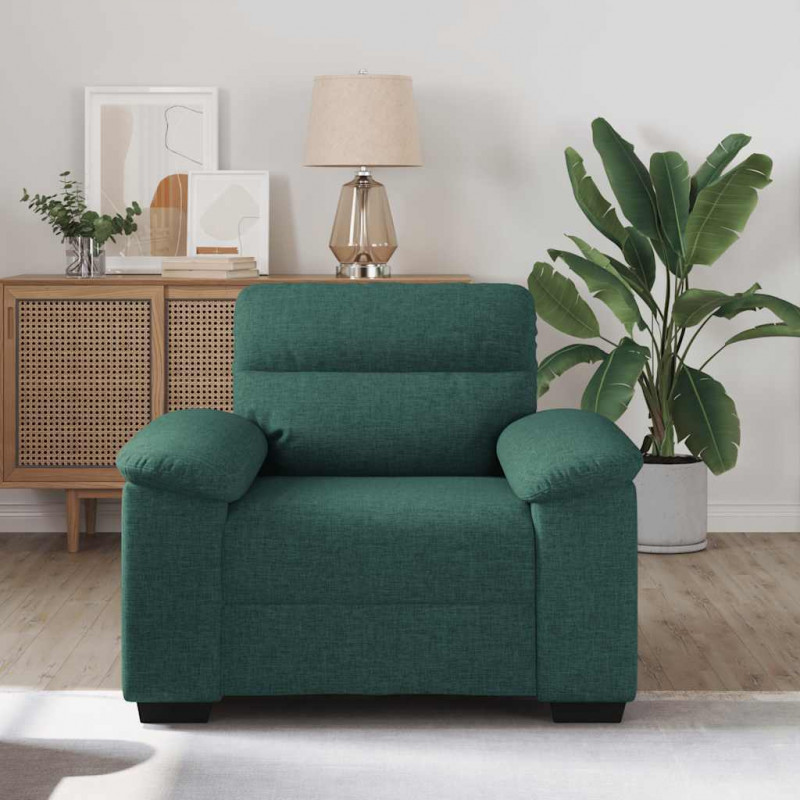 Sofa Fotel Ciemnozielony 100x81x84 cm Tkanina