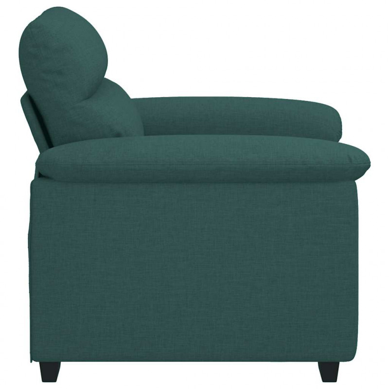 Sofa Fotel Ciemnozielony 100x81x84 cm Tkanina