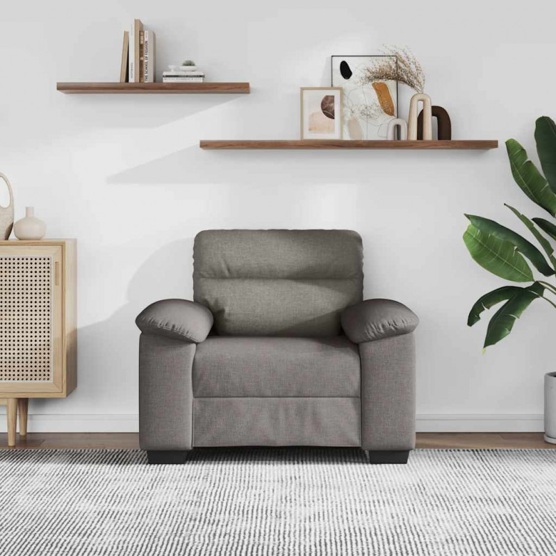 Sofa Fotel Taupe 100x81x84 cm Tkanina