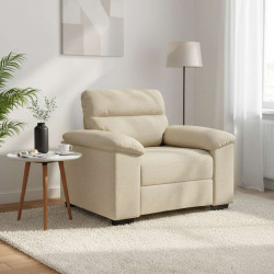 Sofa Fotel Kremowy 100x81x84 cm Tkanina