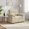 Sofa Fotel Kremowy 100x81x84 cm Tkanina