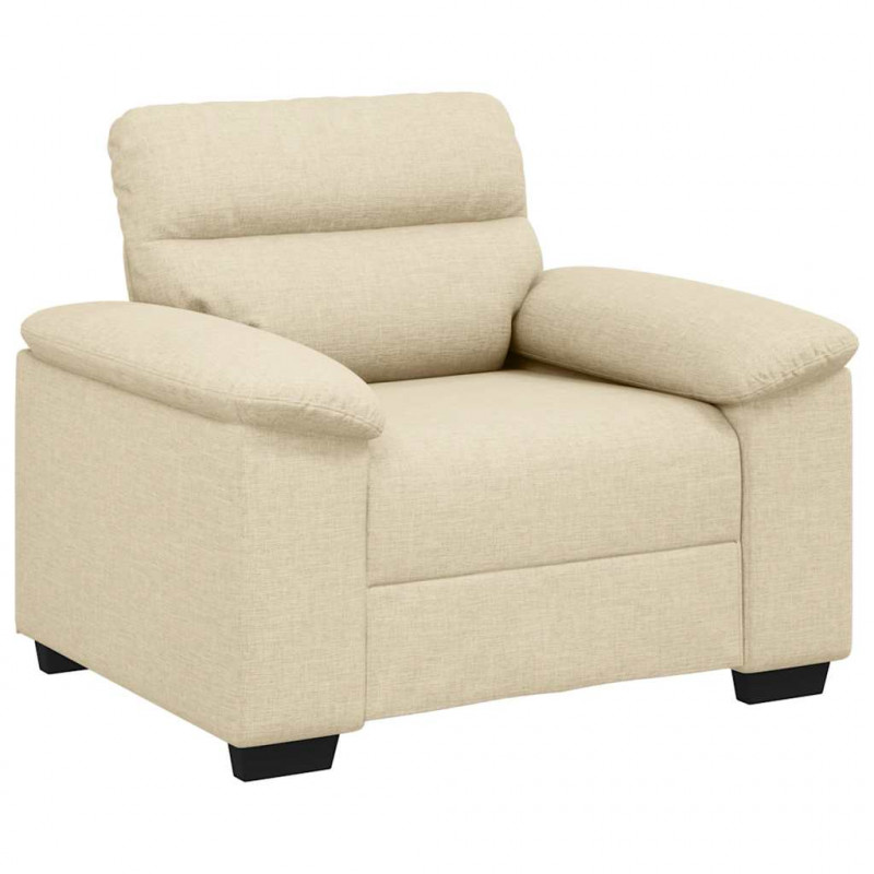 Sofa Fotel Kremowy 100x81x84 cm Tkanina