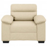 Sofa Fotel Kremowy 100x81x84 cm Tkanina