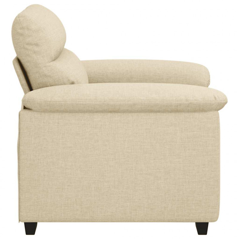 Sofa Fotel Kremowy 100x81x84 cm Tkanina