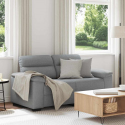 Sofa 2-osobowa Jasnoszara 160x81x84 cm Tkanina