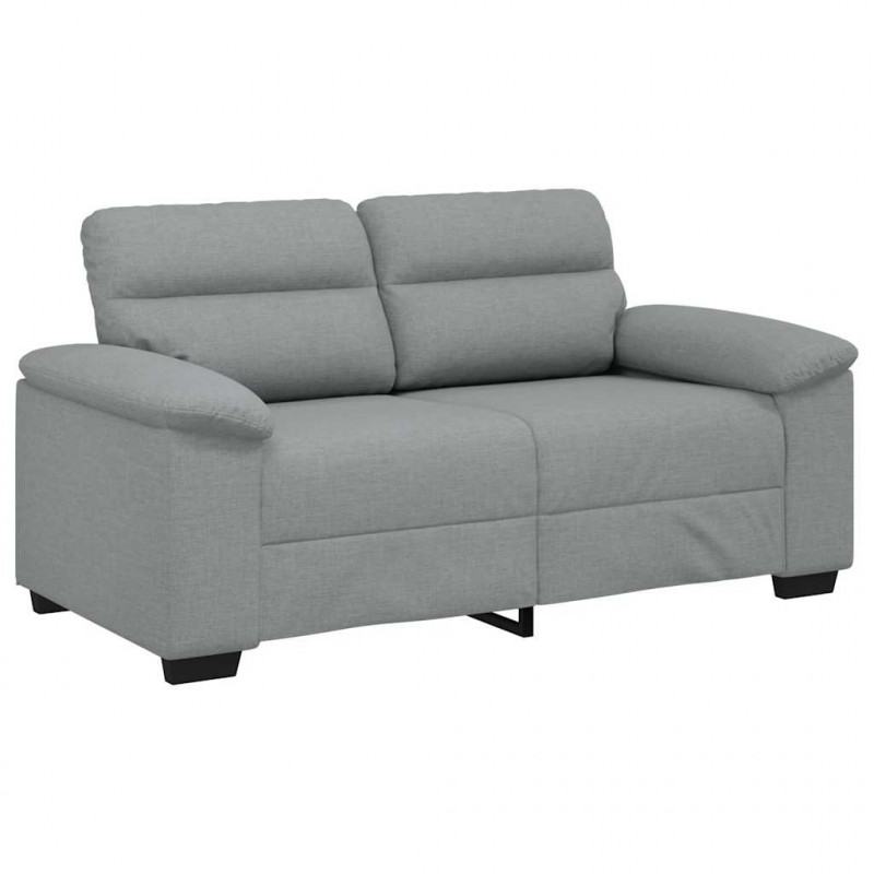 Sofa 2-osobowa Jasnoszara 160x81x84 cm Tkanina