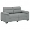 Sofa 2-osobowa Jasnoszara 160x81x84 cm Tkanina