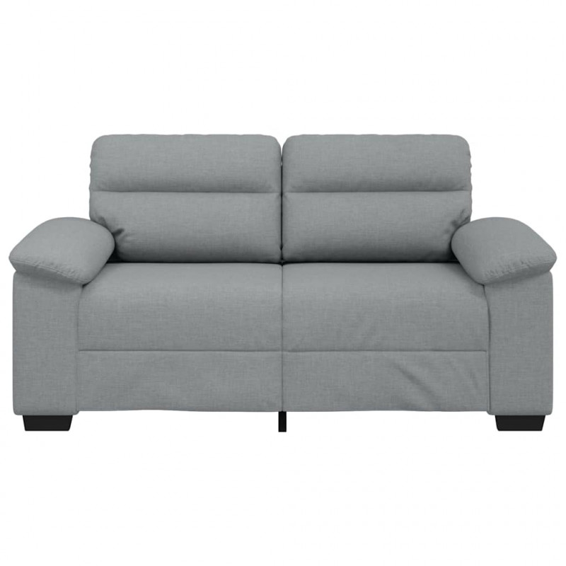 Sofa 2-osobowa Jasnoszara 160x81x84 cm Tkanina