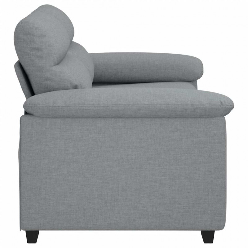 Sofa 2-osobowa Jasnoszara 160x81x84 cm Tkanina