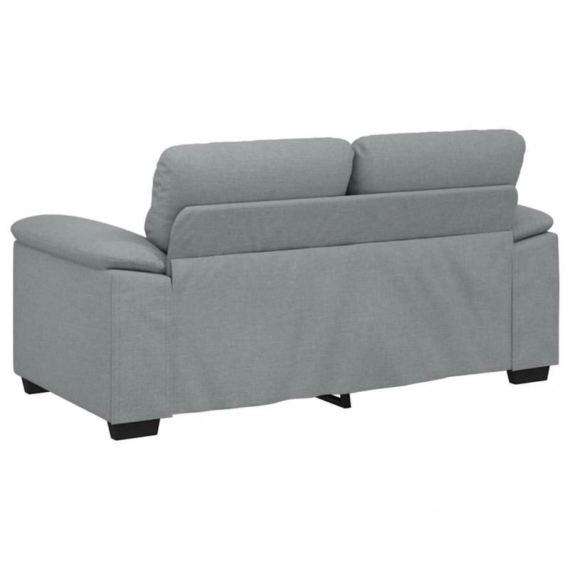 Sofa 2-osobowa Jasnoszara 160x81x84 cm Tkanina