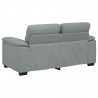 Sofa 2-osobowa Jasnoszara 160x81x84 cm Tkanina