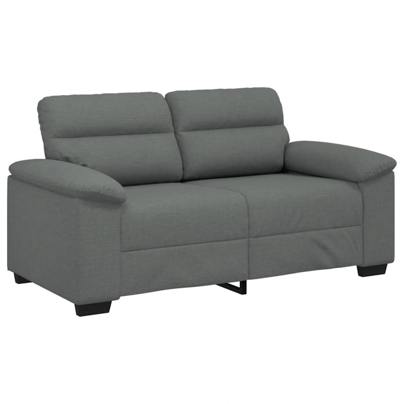 Sofa 2-osobowa Ciemnoszara 160x81x84 cm Tkanina