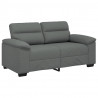 Sofa 2-osobowa Ciemnoszara 160x81x84 cm Tkanina