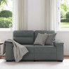 Sofa 2-osobowa Ciemnoszara 160x81x84 cm Tkanina
