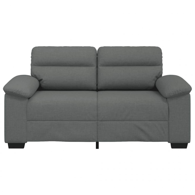 Sofa 2-osobowa Ciemnoszara 160x81x84 cm Tkanina