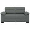 Sofa 2-osobowa Ciemnoszara 160x81x84 cm Tkanina