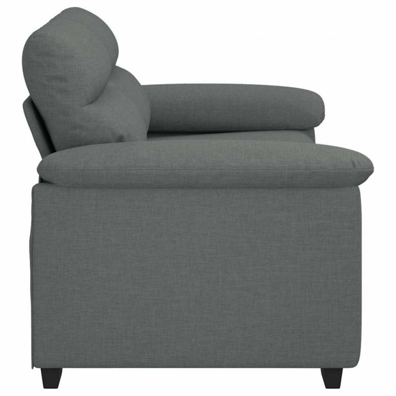 Sofa 2-osobowa Ciemnoszara 160x81x84 cm Tkanina