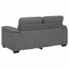 Sofa 2-osobowa Ciemnoszara 160x81x84 cm Tkanina