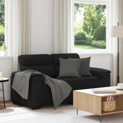 Sofa 2-osobowa Czarna 160x81x84 cm Tkanina