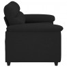 Sofa 2-osobowa Czarna 160x81x84 cm Tkanina