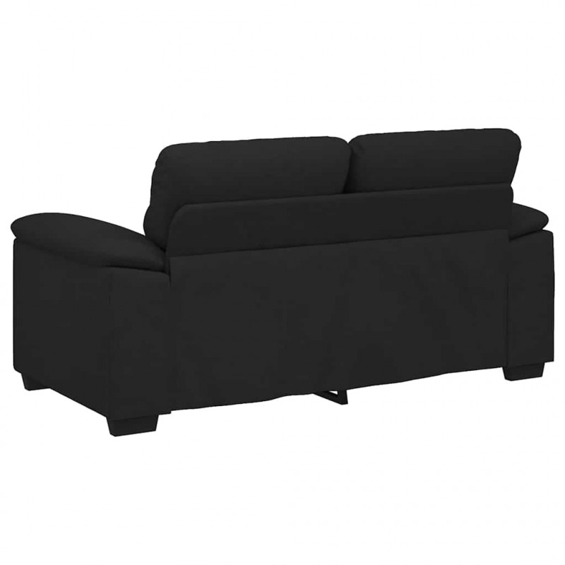 Sofa 2-osobowa Czarna 160x81x84 cm Tkanina