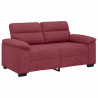 Sofa 2-osobowa w kolorze czerwonego wina 160x81x84 cm Tkanina